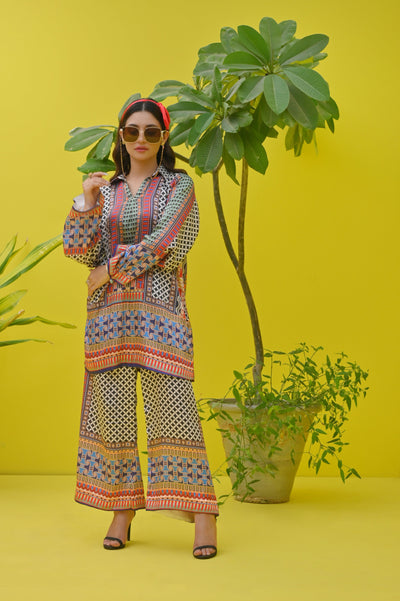 Printed Co-Ord Set (Pret) - 302