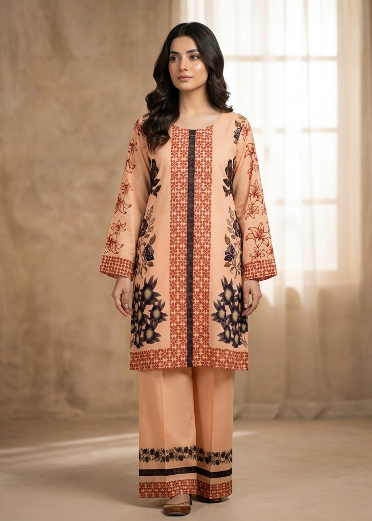 Printed Co-Ord Set (Pret) - 3050