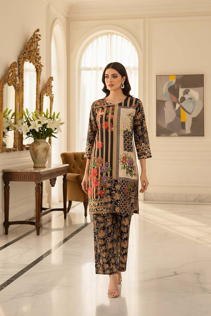 Printed Co-Ord Set (Pret) - 1199