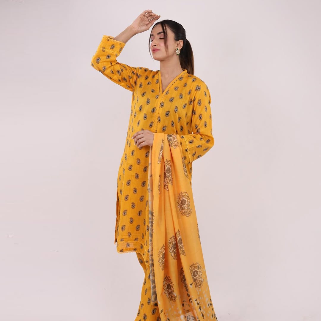 3PC Stitched Printed Lawn Suit - H310