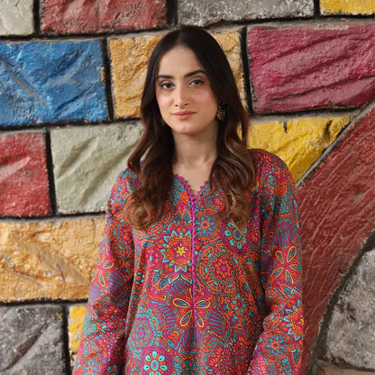 3PC Stitched Printed Lawn Suit - H301