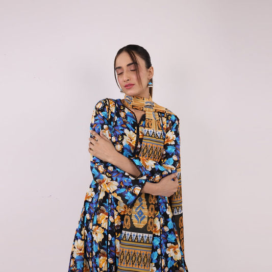 3PC Stitched Printed Lawn Suit - H313