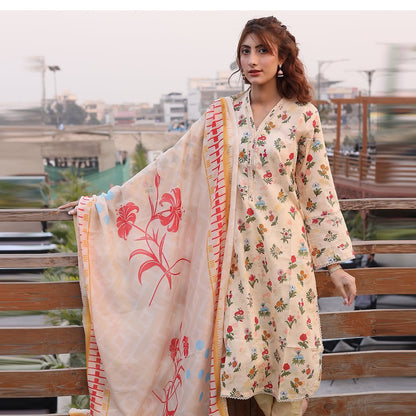 3PC Stitched Printed Lawn Suit - H307