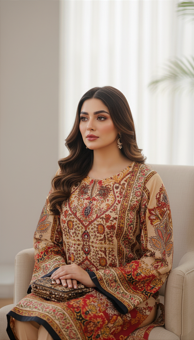 Printed Co-Ord Set (Pret) - 1166