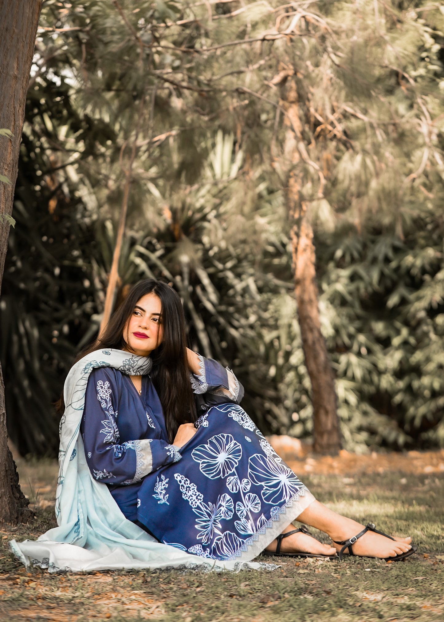 3PC Printed Stitched Suit - SL003