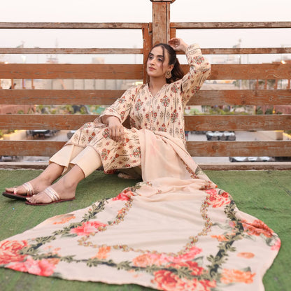 3PC Stitched Printed Lawn Suit - H305