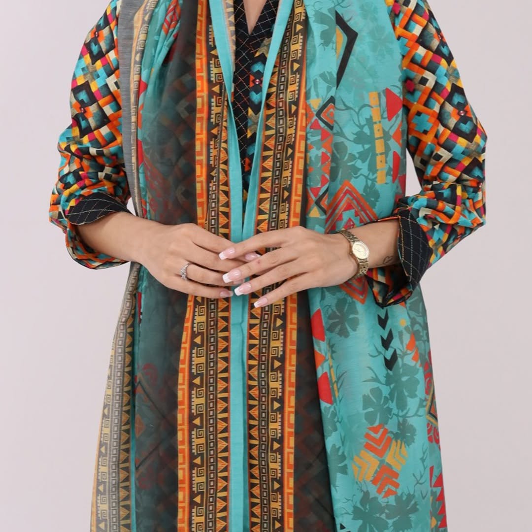 3PC Stitched Printed Lawn Suit - H311