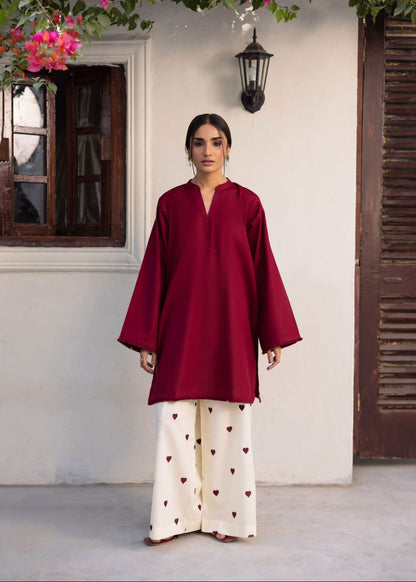 Solid Co-Ord Set (Pret) - Maroon