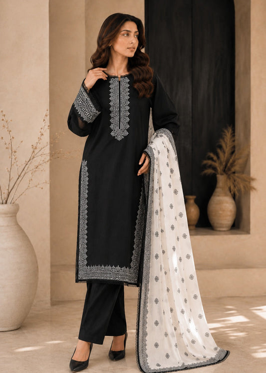 3PC Printed Stitched Suit - SL002