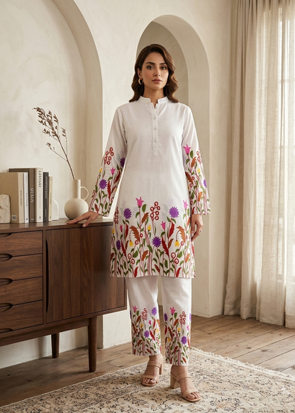Printed Co-Ord Set (Pret) - 4060