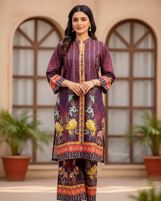 Printed Co-Ord Set (Pret) - 1060