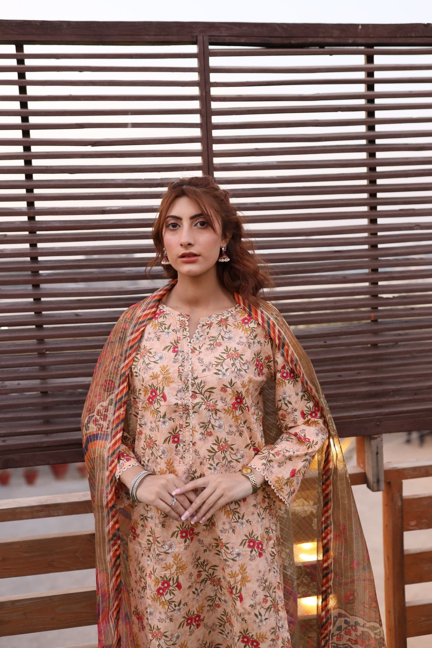3PC Stitched Printed Lawn Suit - H314