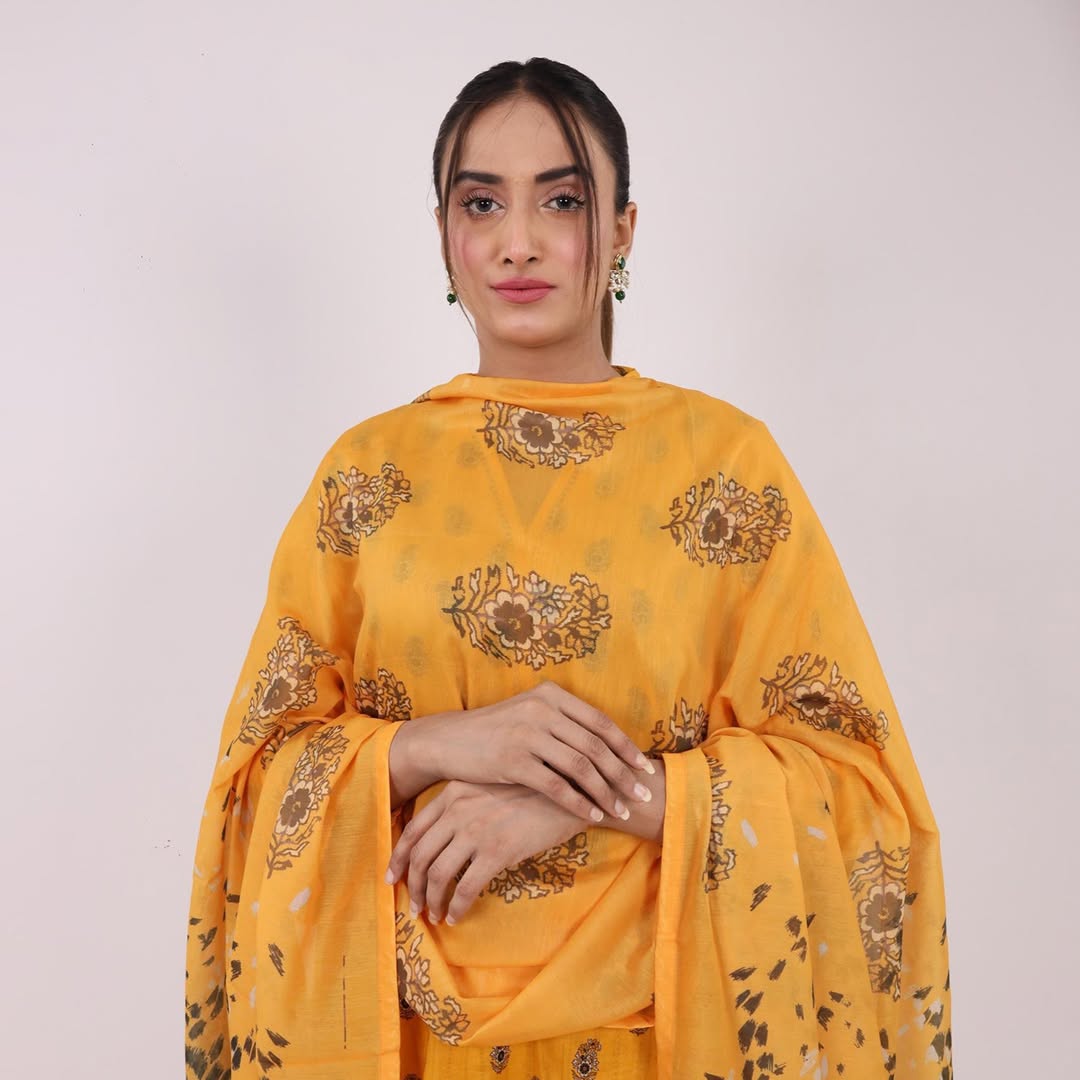 3PC Stitched Printed Lawn Suit - H310