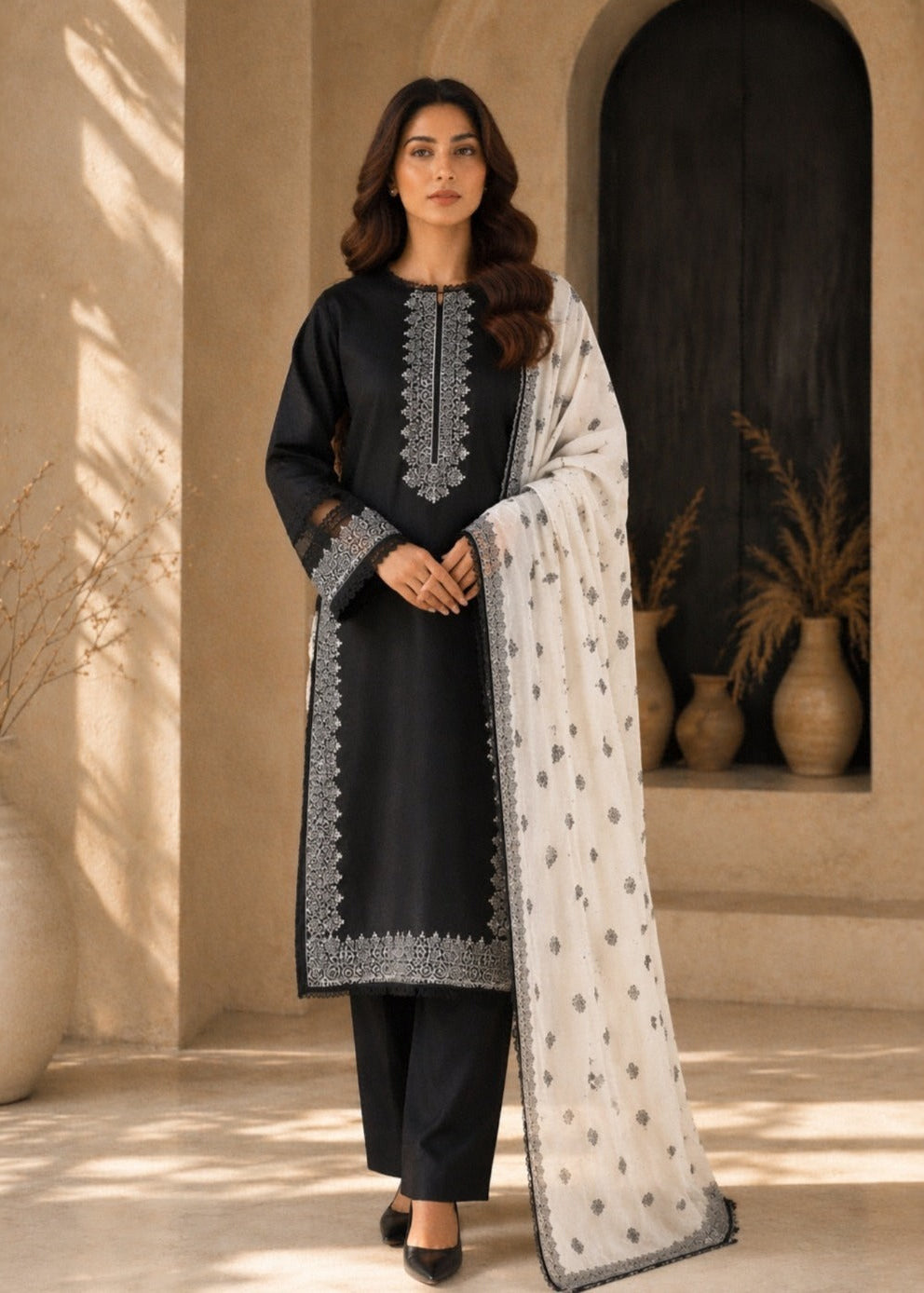 3PC Printed Stitched Suit - SL002