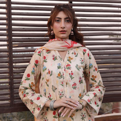 3PC Stitched Printed Lawn Suit - H307