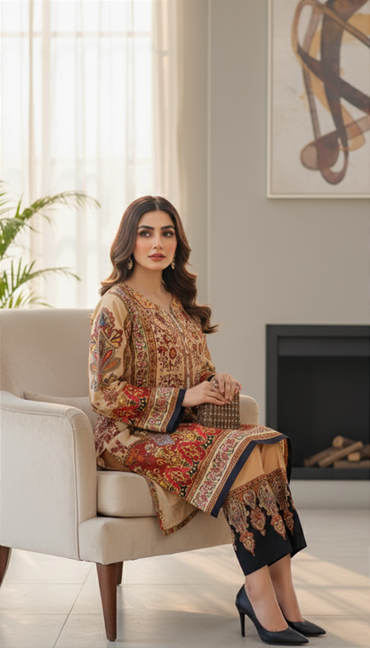 Printed Co-Ord Set (Pret) - 1166