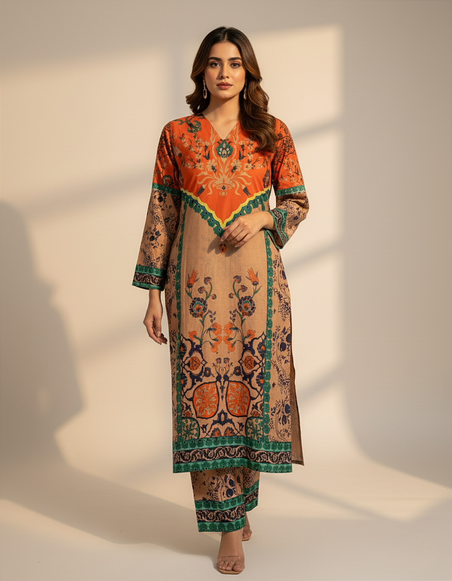 Printed Co-Ord Set (Pret) - L018