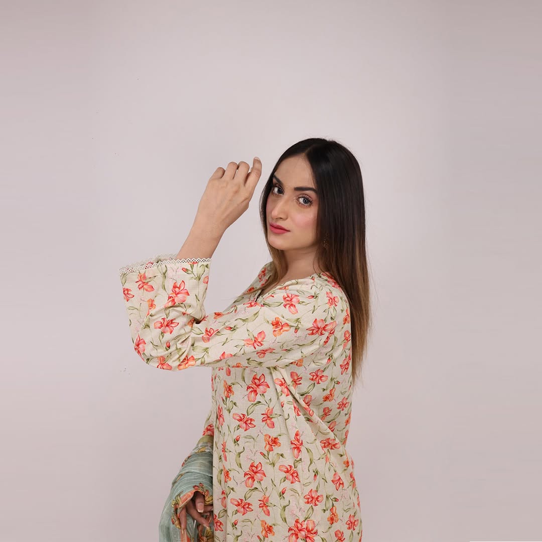 3PC Stitched Printed Lawn Suit - H308