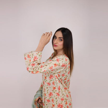 3PC Stitched Printed Lawn Suit - H308