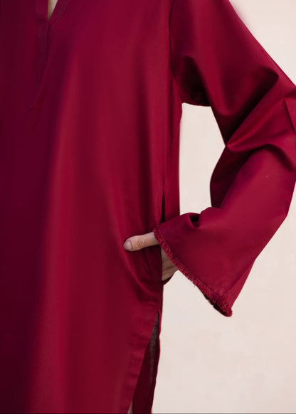 Solid Co-Ord Set (Pret) - Maroon