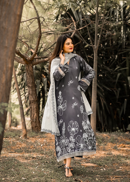 3PC Printed Stitched Suit - SL003