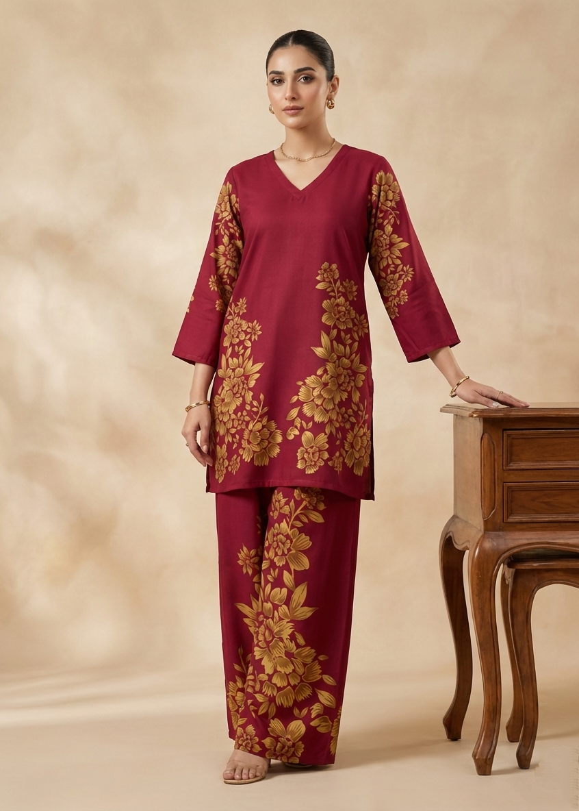 Printed Co-Ord Set (Pret) - 3070