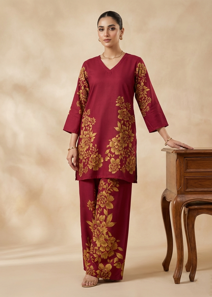 Printed Co-Ord Set (Pret) - 3070