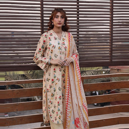 3PC Stitched Printed Lawn Suit - H307