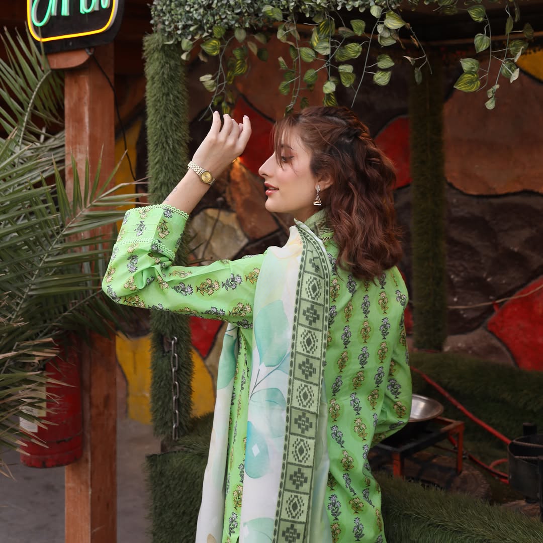 3PC Stitched Printed Lawn Suit - H309