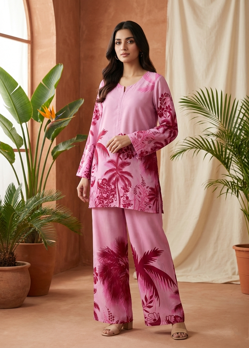 Printed Co-Ord Set (Pret) - 3080