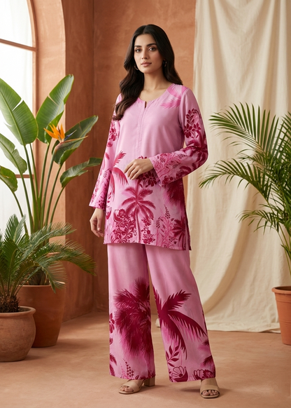 Printed Co-Ord Set (Pret) - 3080