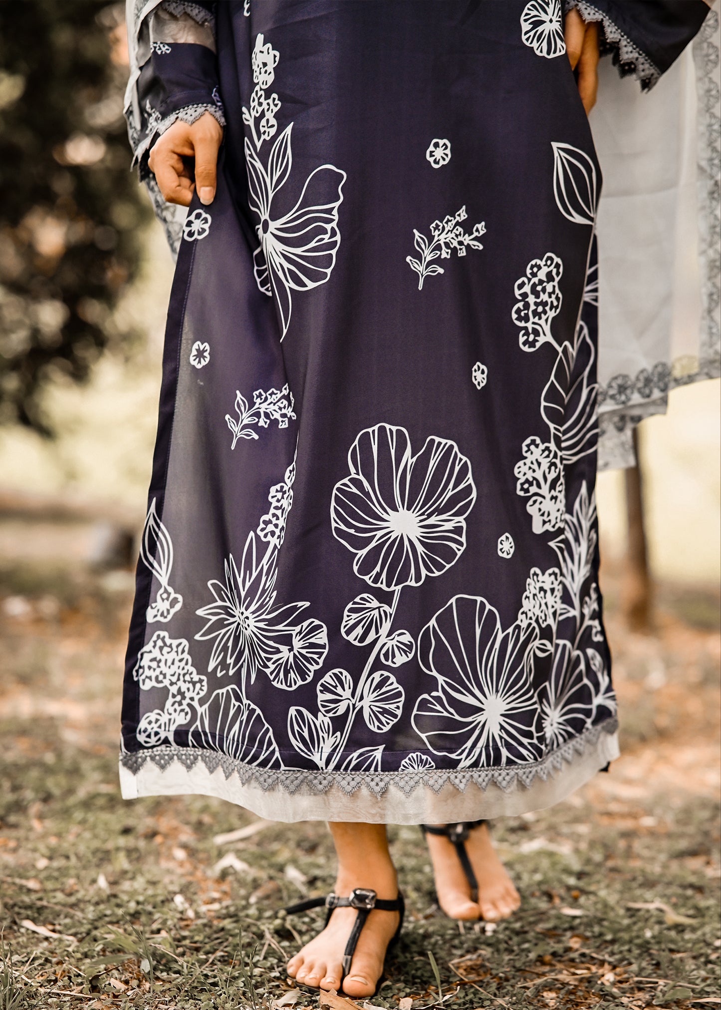 3PC Printed Stitched Suit - SL003