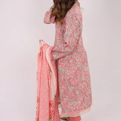 3PC Stitched Printed Lawn Suit - H312
