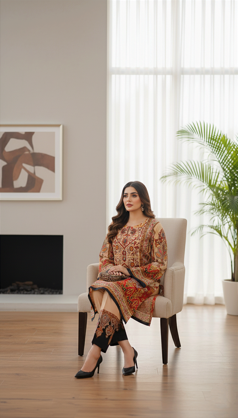 Printed Co-Ord Set (Pret) - 1166