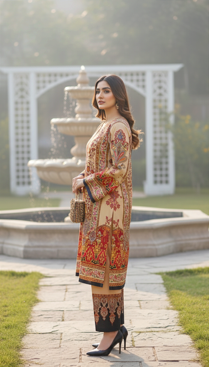 Printed Co-Ord Set (Pret) - 1166